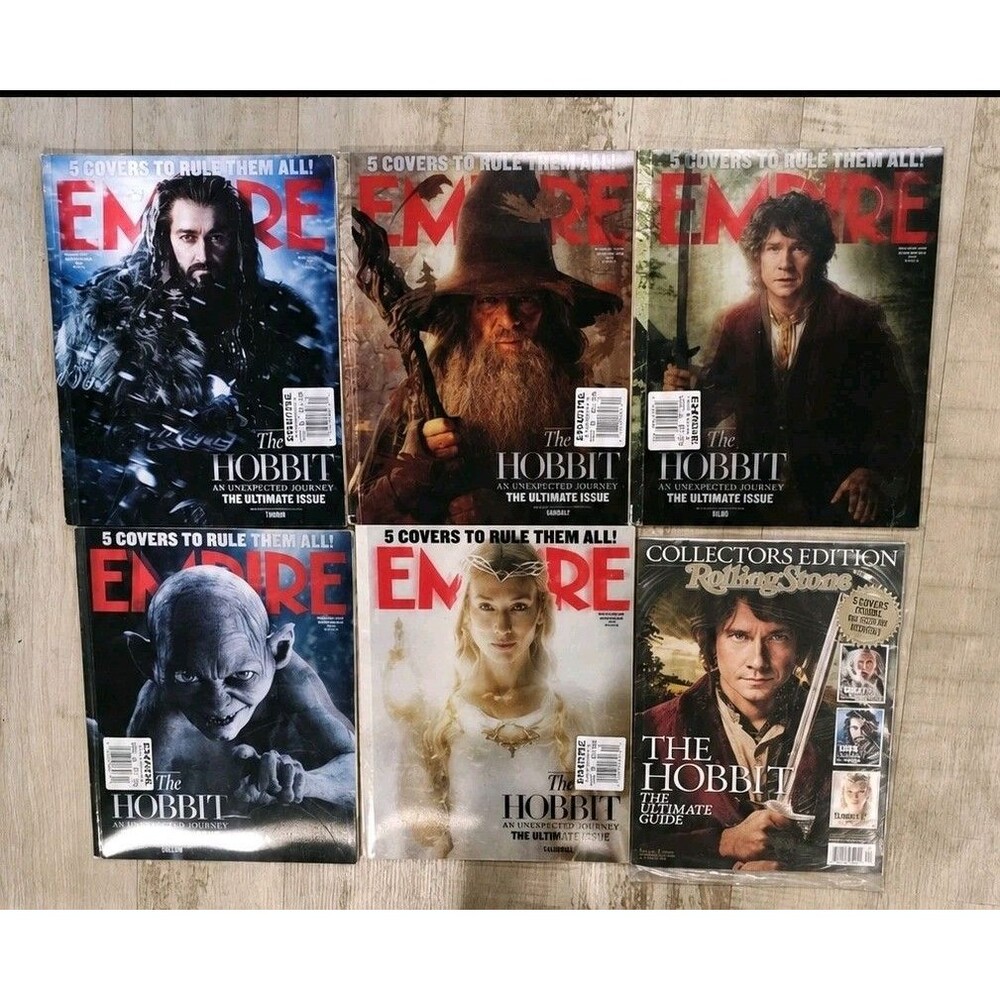HOBBIT Empire Magazine 282 Dec 2012 3D Lenticular COMPLETE LOTR Tolkien 6 Mags
